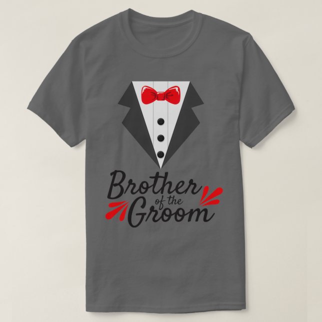 T-shirt Cadeau de mariage pour frère du marié enterrement  (Design devant)