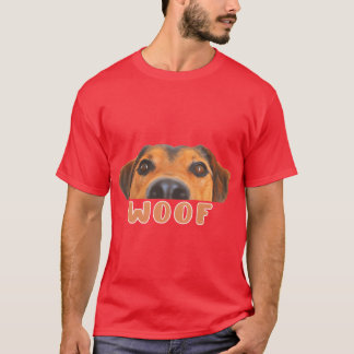 T-shirt Cadeau de mignonne chien Woof pour ami rétro Amour