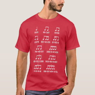 T-shirt Cadeau de musique de rythme de compositeur Bach Mo