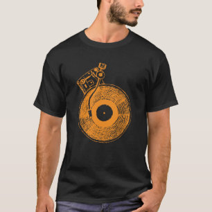 T-shirt Cadeau de musique de Tourne-disque de joueur de