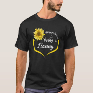 T-shirt Cadeau De Nanny : Le Bonheur Est D'Être Une Nounou