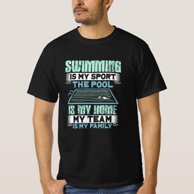 T-shirt Cadeau de natation (Devant)