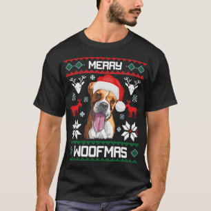 T-shirt Cadeau de Noël de Woofmas de chien de boxeur