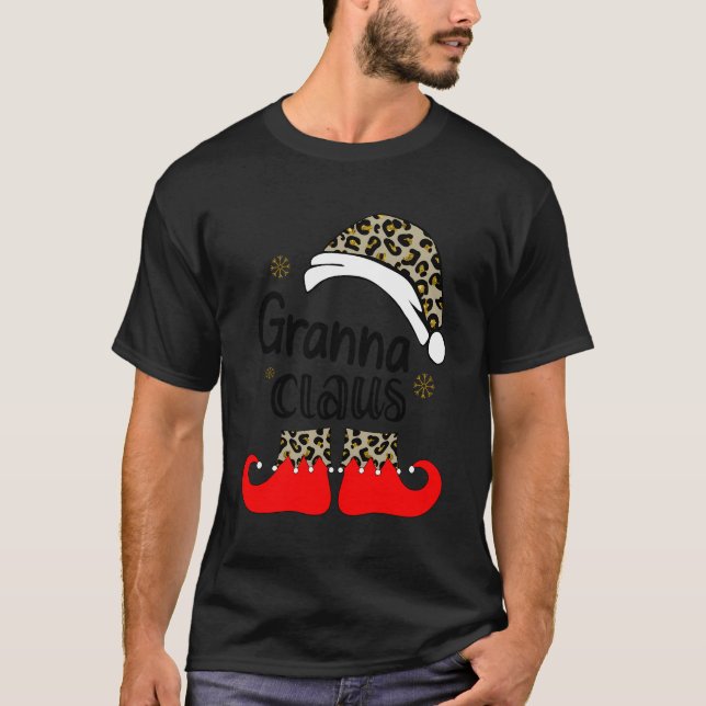 T-shirt Cadeau de Noël Granna Claus (Devant)