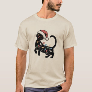 T-shirt Cadeau de Noël pour maman amateur de chat noir mig