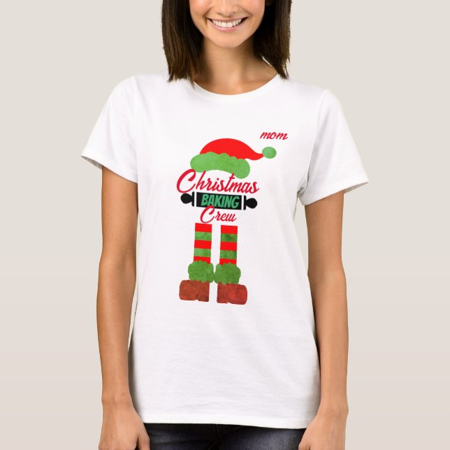 T-shirt Cadeau de Noël pour maman, Funky Christmas Baking  (Devant)
