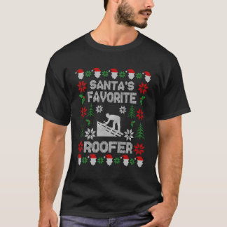 T-shirt Cadeau De Noël Pour Toits Père Noël Un Toit Favori