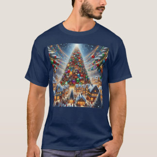 T-shirt cadeau de Noël Village