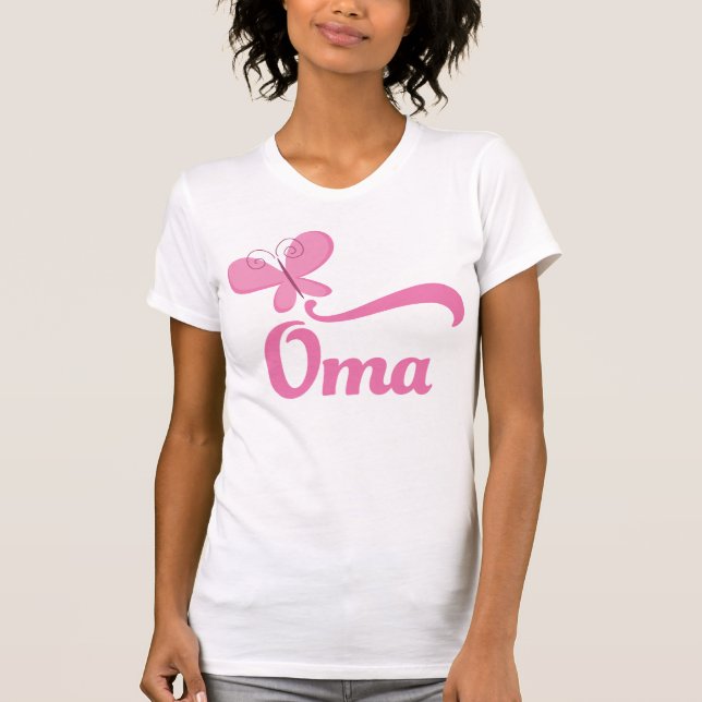 T-shirt Cadeau de papillon d'Oma (Devant)