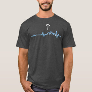 T-shirt Cadeau de parapente Heartbeat