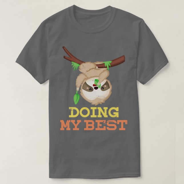 T-shirt Cadeau de paresseux d'animal paresseux drôle (Design devant)