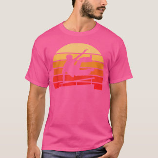 T-shirt Cadeau de Parkour Rétro Coucher de Soleil Style Vi