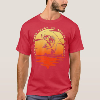 T-shirt Cadeau de pêcheur Je ne peux pas travailler aujour