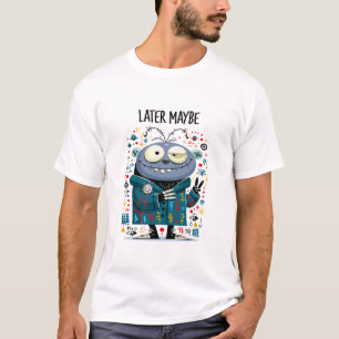 T-shirt Cadeau de personnage d'alien paresseux drôle plus