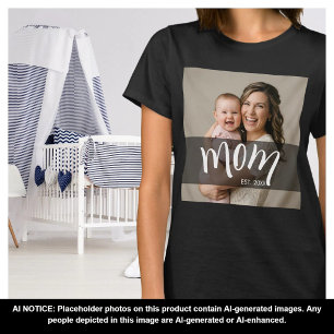 T-shirt Cadeau de photo établi pour nouvelle maman