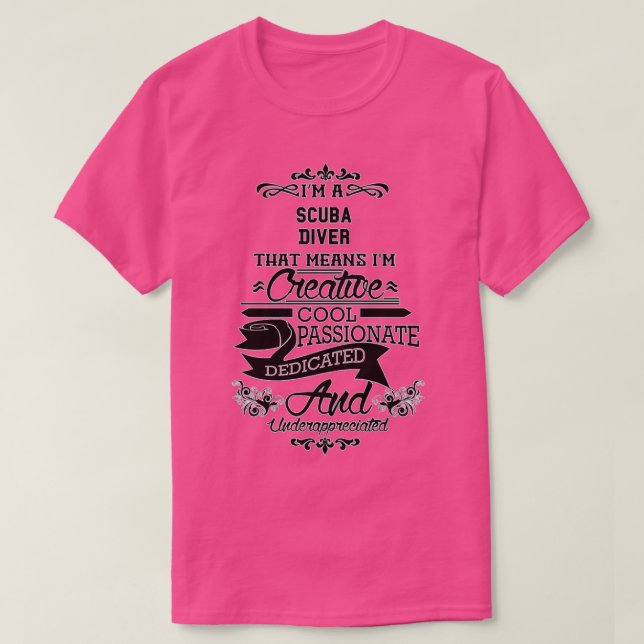 T-shirt Cadeau De Plongée De Scuba Présenté Pour Hommes Fe (Design devant)
