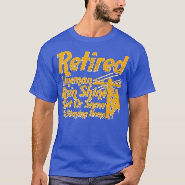 T-shirt Cadeau de retraite de Lineman Electrician à la ret (Devant)