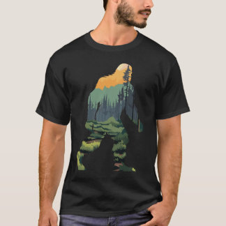 T-shirt Cadeau de silhouette avec coucher de soleil en mon