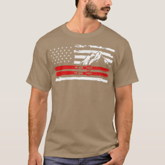 T-shirt Cadeau De Ski Américain Pour Un Skieur