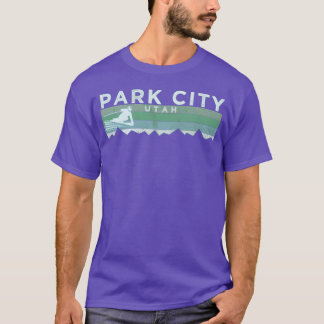 T-shirt Cadeau de ski rétro Park City Utah en détresse