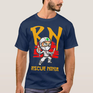 T-shirt Cadeau de soins infirmiers Secourt amusante Ninja 