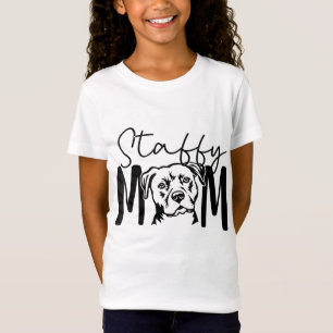T-Shirt Cadeau De Staffy Maman Pour Chien De Staffordshire