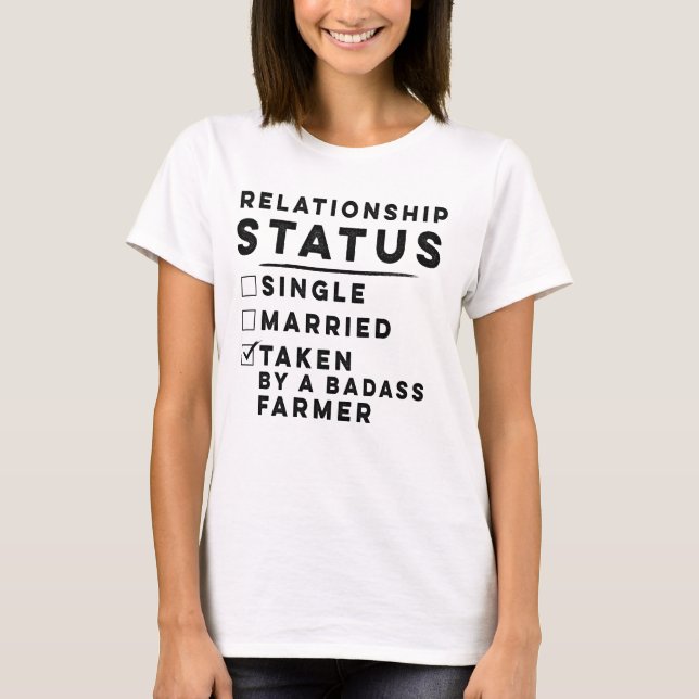 T-shirt Cadeau de statut de rapport d'agriculteur (Devant)