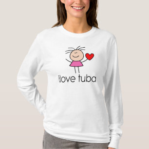 T-shirt cadeau de tuba d'iLove