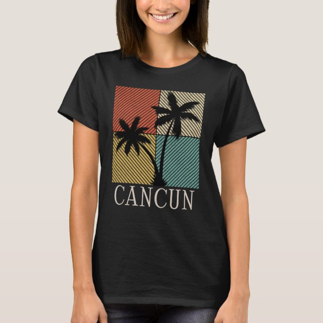 T-shirt Cadeau de vacances à Cancun Mexico Beach (Devant)