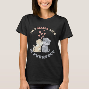 T-shirt Cadeau de vie de maman de chat adorable