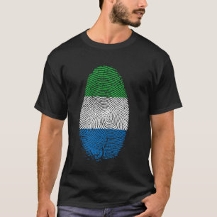 T-shirt Cadeau d'empreinte digitale du drapeau de Sierra L