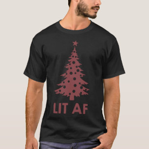 T-shirt cadeau d'étoile d'arbre d'af de lif pour Noël de
