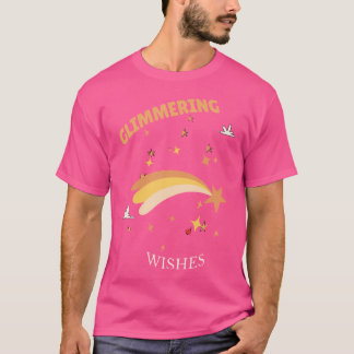 T-shirt Cadeau d'étoiles filantes de Vœux scintillants