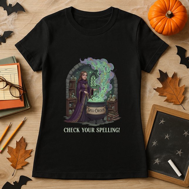 T-shirt Cadeau d'Halloween mignon pour enseignants Spell-C (Créateur téléchargé)