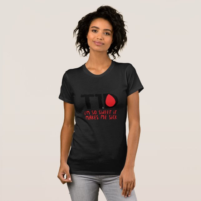 T-shirt Cadeau diabétique de diabète de T1D (Devant entier)