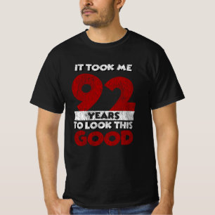 T-shirt Cadeau drôle d'anniversaire 92 ans vieux de 92 ans
