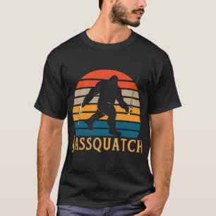 T-shirt Cadeau drôle de Bigfoot amateur de pêche au bar