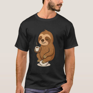 T-shirt Cadeau drôle de design de paresseux de café espres