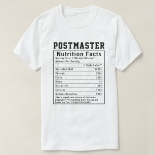 T-shirt Cadeau drôle de faits nutritionnels pour le maître