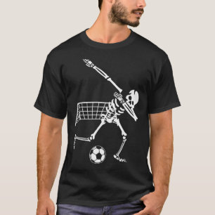 T-shirt Cadeau drôle d'Halloween humour squelette soccer D