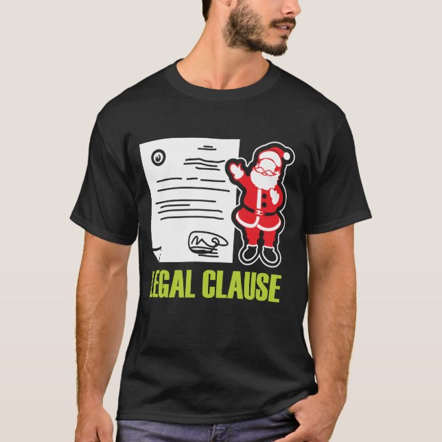 T-shirt Cadeau drôle le père noël juridique d'avocat (Devant)