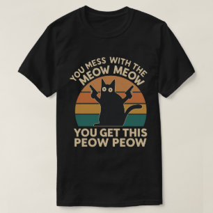T-shirt Cadeau drôle pour amateur de chats – Meow Meow Peo