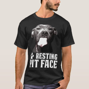 T-shirt Cadeau drôle pour amateur de chien Visage de Pitbu