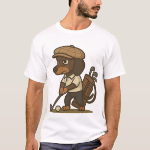 T-shirt Cadeau drôle pour golfeur � Dachshund sur le Tee