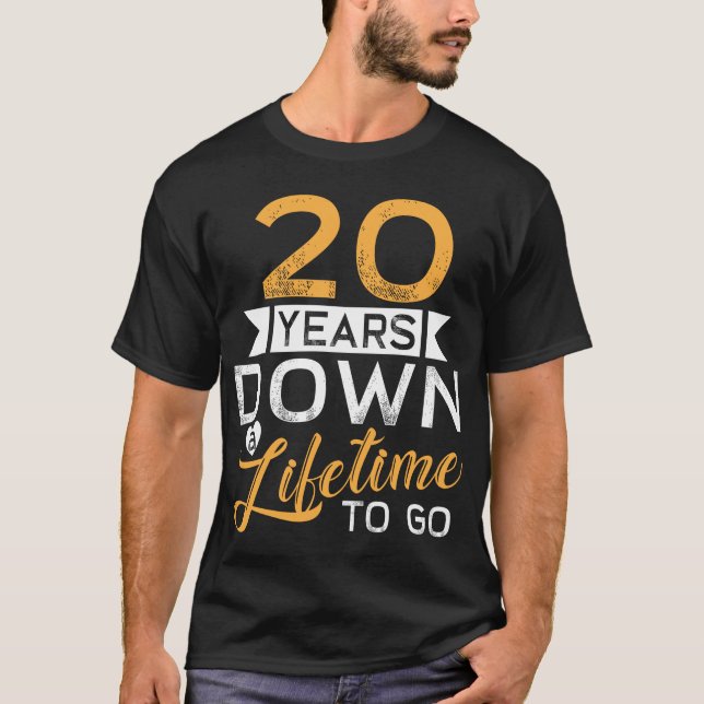 T-shirt Cadeau du 20e anniversaire Mariage pour deux (Devant)