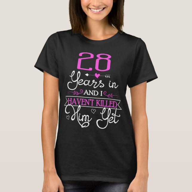 T-shirt Cadeau du 28e anniversaire Mariage pour les idées  (Devant)