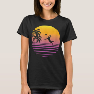 T-shirt Cadeau du joueur de volleyball Retro - Volle de pl