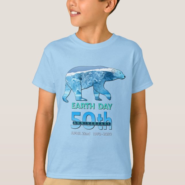T-shirt Cadeau du Jour de l'terre de l'ours polaire à l'oc (Devant)