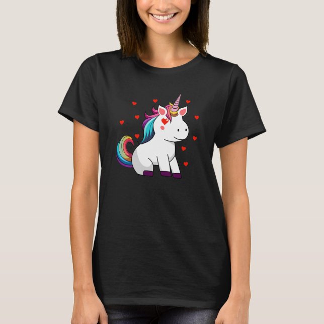 T-shirt Cadeau d'Unicorn Love (Devant)