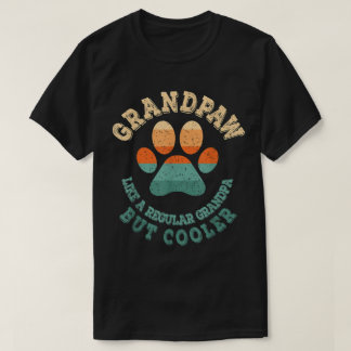 T-shirt Cadeau Empreinte de Patte Rétro Grandpaw